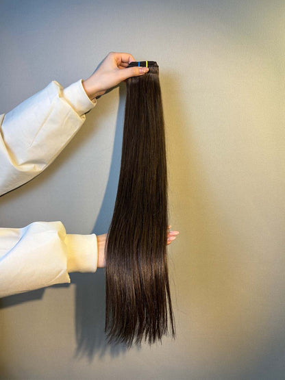 Color #1B straight human hair bundle in A+ Pro quality