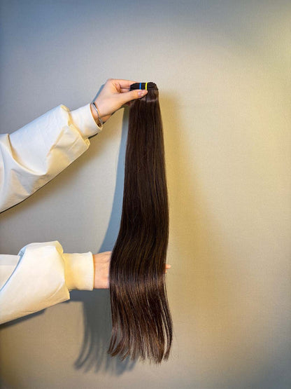 Color #2 straight human hair bundle in A+ Pro quality