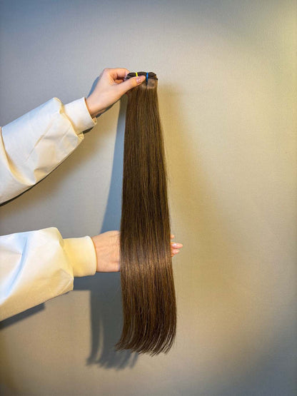 Color #3 straight human hair bundle in A+ Pro quality