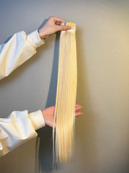 Color #60 straight human hair bundle in A+ Pro quality