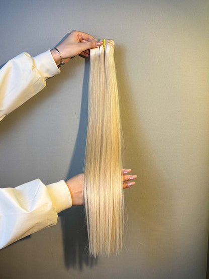 Color #60A straight human hair bundle in A+ Pro quality