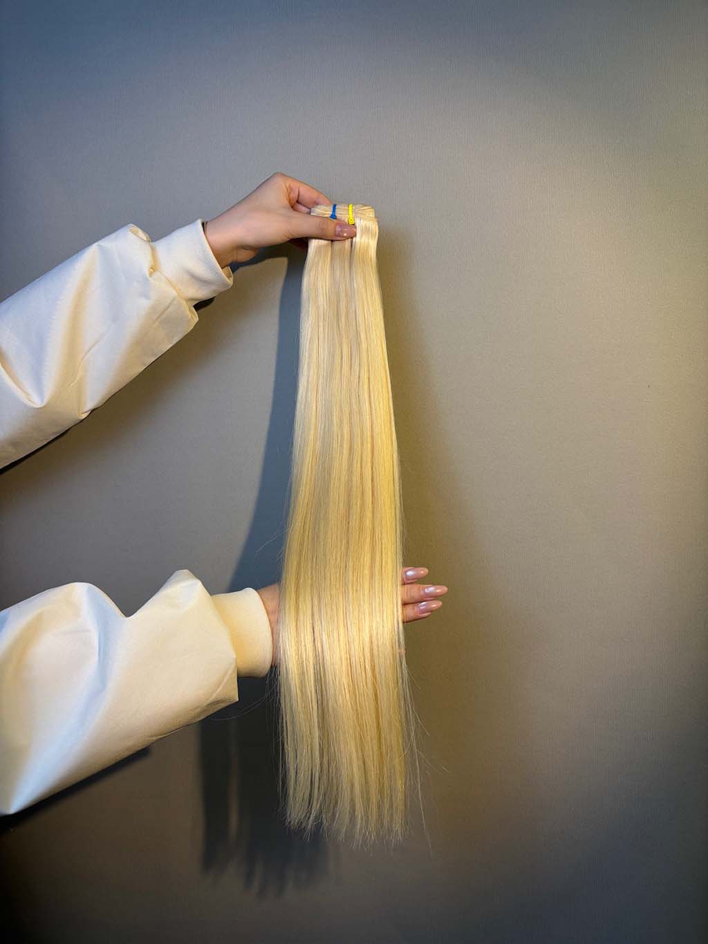 Color #ICE straight human hair bundle in A+ Pro quality