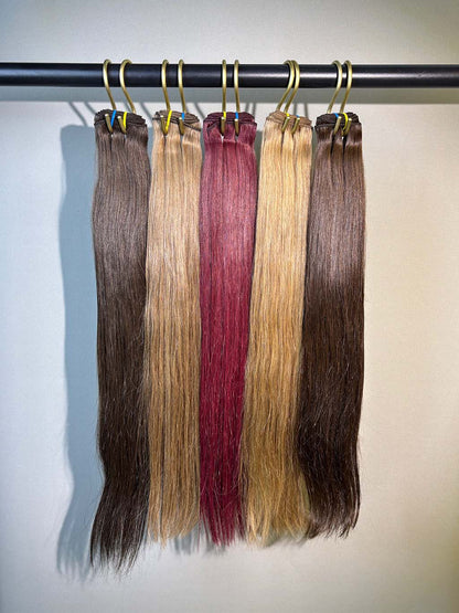 A+ Pro colored straight human hair bundle color range display