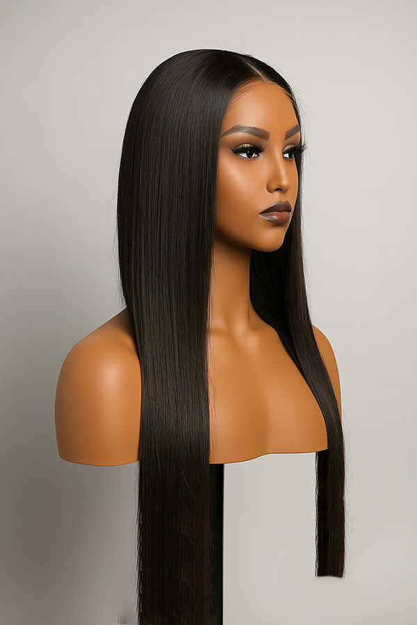 Straight HD Lace Frontal (13x4, 13x6) & Closure (2x6–7x7) Wig – Double Drawn, Cuticle-Aligned, 100% Raw Vietnamese/Indian Human Hair