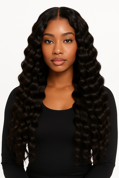 100% Raw Vietnamese & Indian loose Deep  Hair Bundles – Double Drawn, Natural Black, Tangle-Free, Thick & Soft | Wholesale for Black Women &  ucharminghair