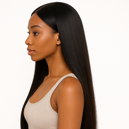 Straight HD Lace Frontal (13x4, 13x6) & Closure (2x6–7x7) Wig – Double Drawn, Cuticle-Aligned, 100% Raw Vietnamese/Indian Human Hair