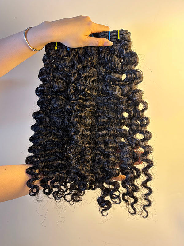Ucharming Hair Top Raw A+ Pro Hair Bundle Cheveux raides Body Water Loose Deep Wave Bouclés Crépus Vente en gros 
