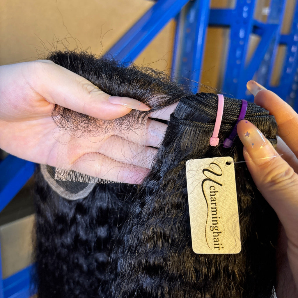 Raw Burmese curly Frontal & Closure – Transparent HD Lace with Small Knots | 100% Human Hair