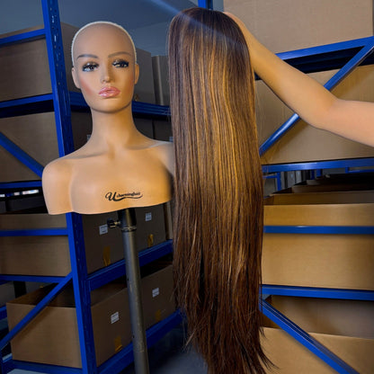 Straight HD Lace Frontal (13x4, 13x6) & Closure (2x6–7x7) Wig – Double Drawn, Cuticle-Aligned, 100% Raw Vietnamese/Indian Human Hair