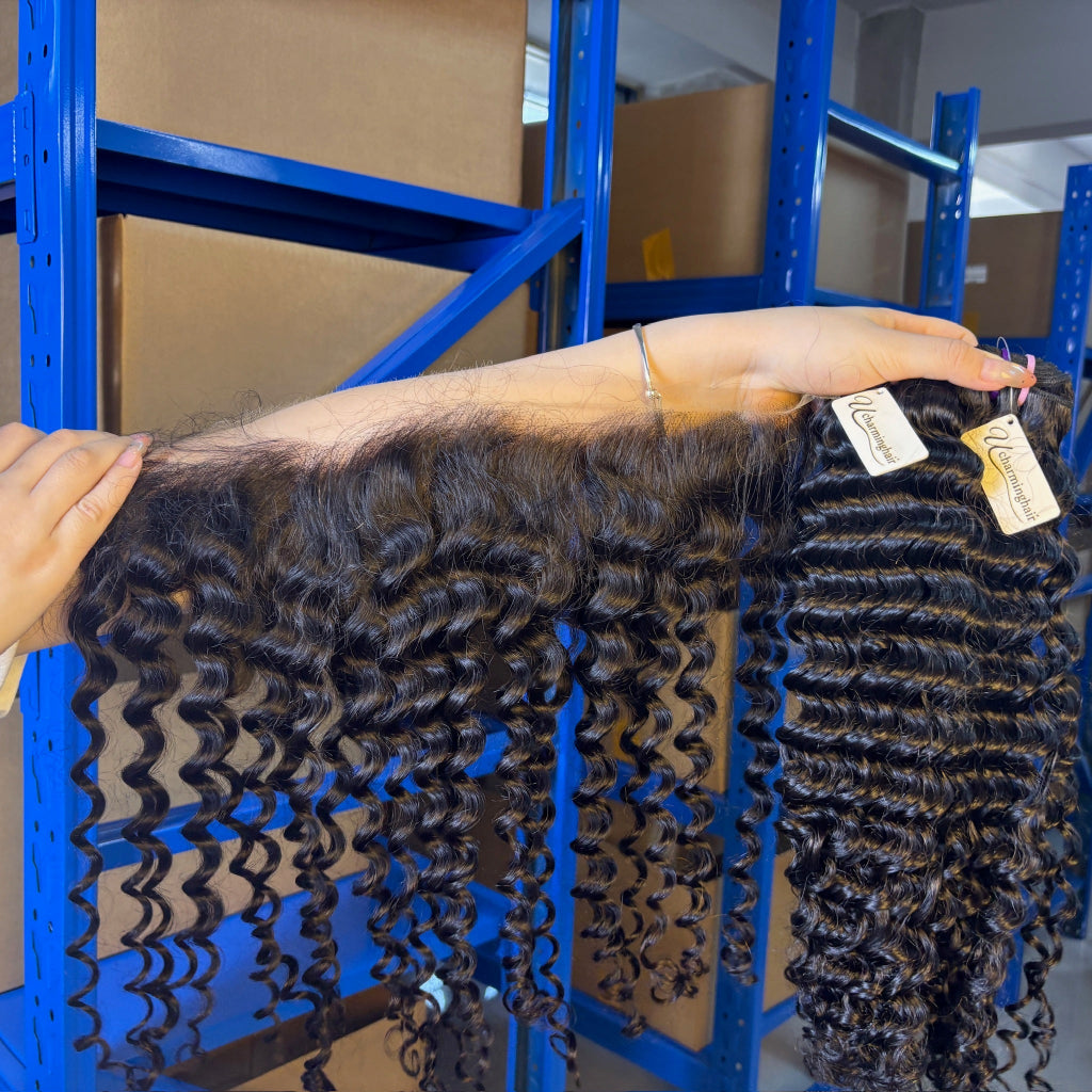 Wholesale Raw Deep Wave Frontal & Closure – Transparent HD Lace, Small Knots,  Hair for Salons & Stylists