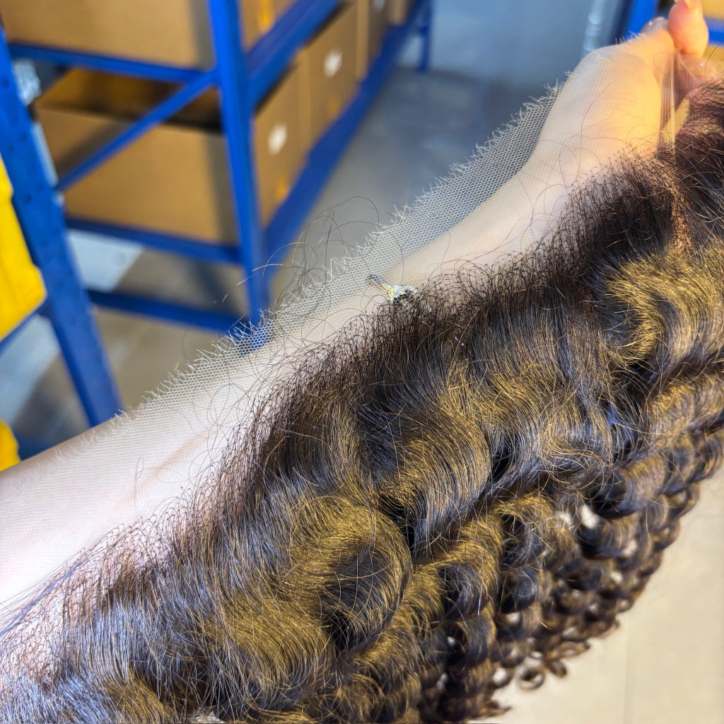 Wholesale Raw Deep Wave Frontal & Closure – Transparent HD Lace, Small Knots,  Hair for Salons & Stylists
