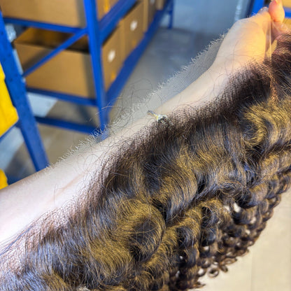 Wholesale Raw Deep Wave Frontal & Closure – Transparent HD Lace, Small Knots,  Hair for Salons & Stylists