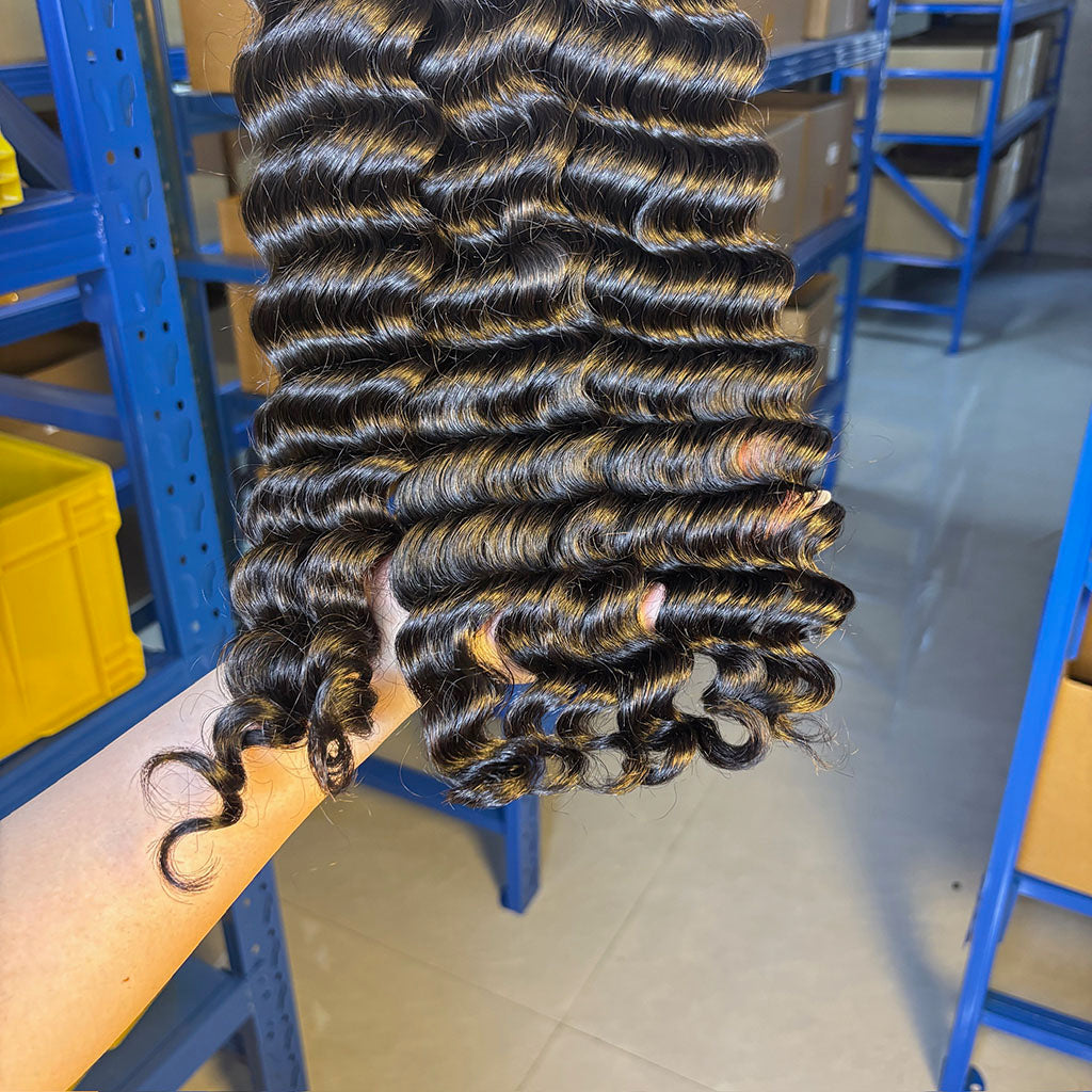 Wholesale Loose Deep Wave Raw Human Hair Bundles – Super Double Drawn, Thick & Smooth for Hairdressers&  ucharminghair