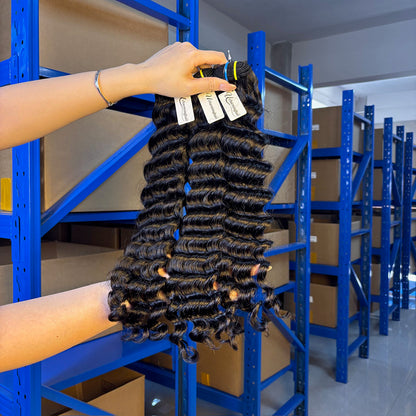 Wholesale Loose Deep Wave Raw Human Hair Bundles – Super Double Drawn, Thick & Smooth for Hairdressers&  ucharminghair