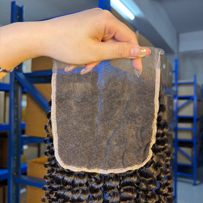 Wholesale Raw Kinky Curly HD Lace Frontal & Closure – Transparent HD Lace, Small Knots,  Human Hair for Salons & Stylists