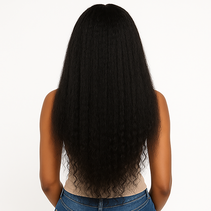Afro Kinky Straight Raw Human Hair Bundles – Super Double Drawn, Full & Thick, No Shedding, High Quality