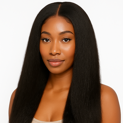 Afro Kinky Straight Raw Human Hair Bundles – Super Double Drawn, Full & Thick, No Shedding, High Quality