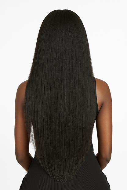 Afro Kinky Straight Raw Human Hair Bundles – Super Double Drawn, Full & Thick, No Shedding, High Quality
