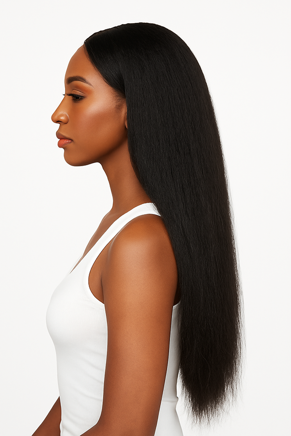 Afro Kinky Straight Raw Human Hair Bundles – Super Double Drawn, Full & Thick, No Shedding, High Quality