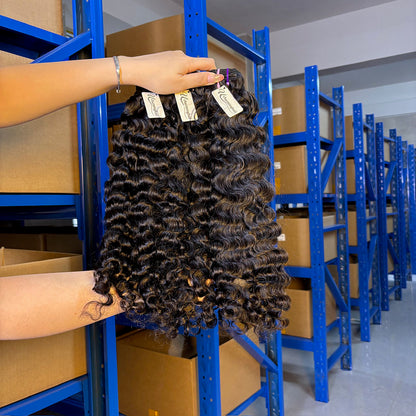 Wholesale Raw Burmese Curly Human Hair Bundles – Double Drawn, 100% Raw Hair for Wig Making & Salons & UCharminghair