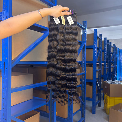 100% Raw Vietnamese & Indian loose Deep  Hair Bundles – Double Drawn, Natural Black, Tangle-Free, Thick & Soft | Wholesale for Black Women &  ucharminghair