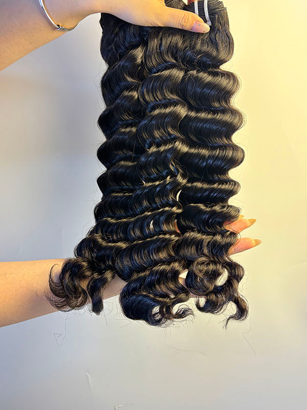100% Raw Vietnamese & Indian loose Deep  Hair Bundles – Double Drawn, Natural Black, Tangle-Free, Thick & Soft | Wholesale for Black Women &  ucharminghair