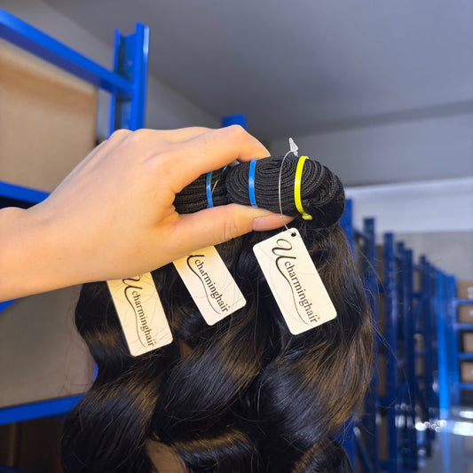 Raw Loose Wave Human Hair Bundles – Super Double Drawn | Natural Black & Blonde | Wholesale for Black Women Hairdressers