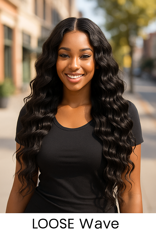 Raw Loose Wave Human Hair Bundles – Super Double Drawn | Natural Black & Blonde | Wholesale for Black Women Hairdressers