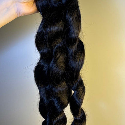 Raw Loose Wave Bulk Hair – Double Drawn, Full &amp; Thick, No Shedding, High Quality