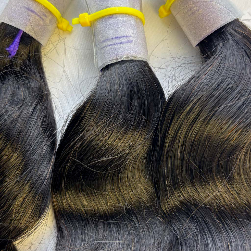 Raw Loose Wave Bulk Hair – Double Drawn, Full &amp; Thick, No Shedding, High Quality