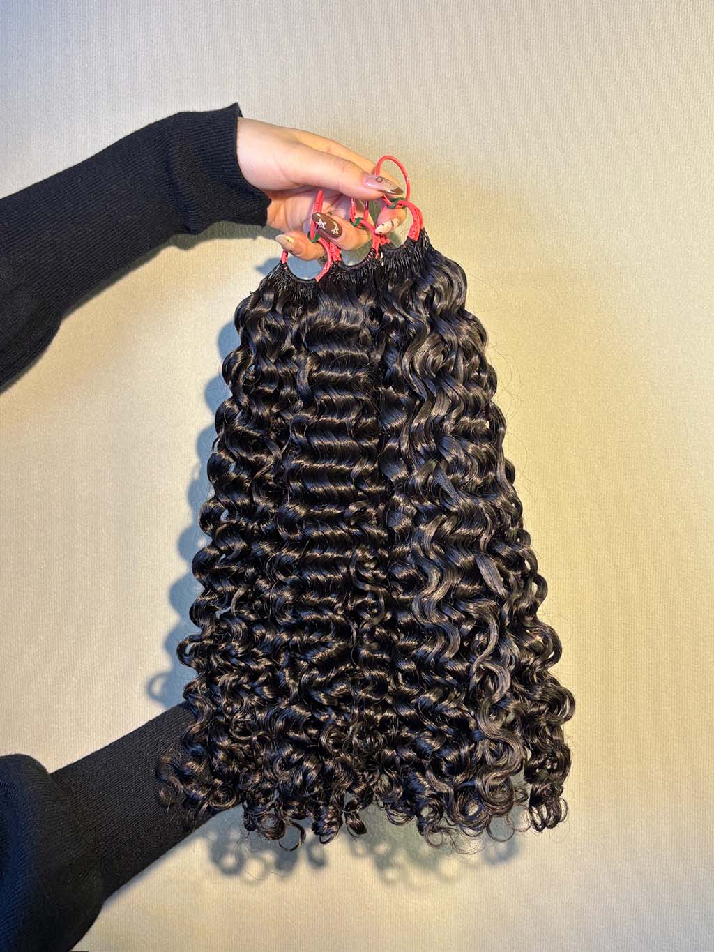 Natural black water wave crochet raw hair extension