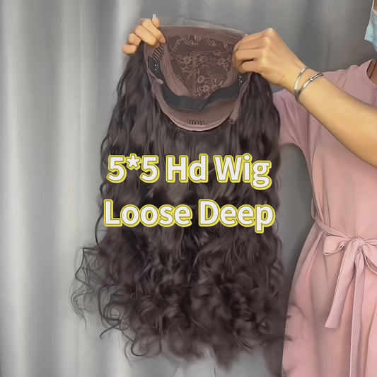 Raw Loose Deep HD Lace Wig – 13x4, 13x6, 360 Frontal & 4x4–7x7 Closure, 30 Inch, 100% Human Raw Hair
