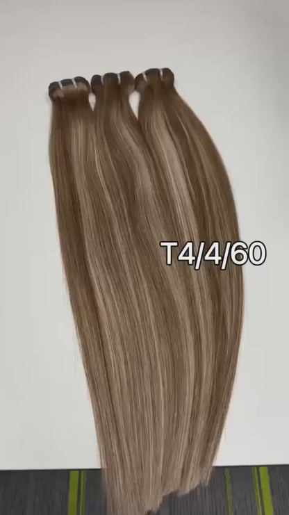 Top Raw A+ Pro Highlight Straight Human Hair Bundles – 16–28 Inch