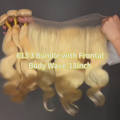 Wholesale 613 Straight HD Transparent Lace Frontal & Closure – Small Knots, 100% Raw Human Hair