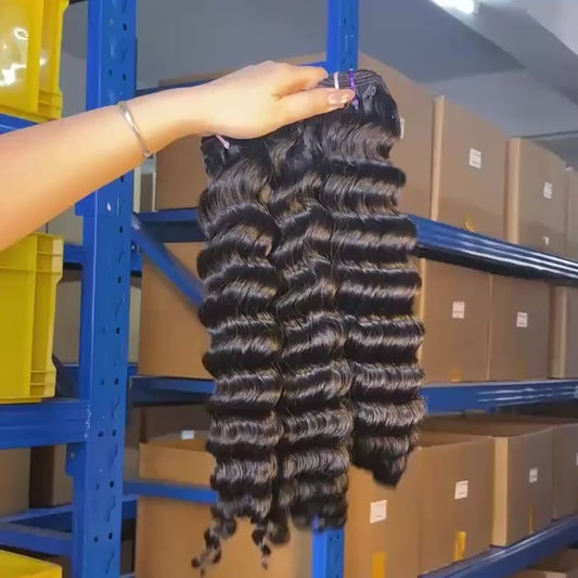Wholesale Loose Deep Wave Raw Human Hair Bundles – Super Double Drawn, Thick & Smooth for Hairdressers&  ucharminghair