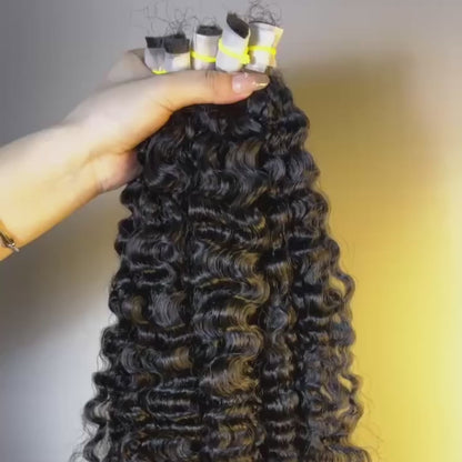 Raw Burmese Curly Bulk Hair – Double Drawn, Full &amp; Thick, No Shedding, High Quality