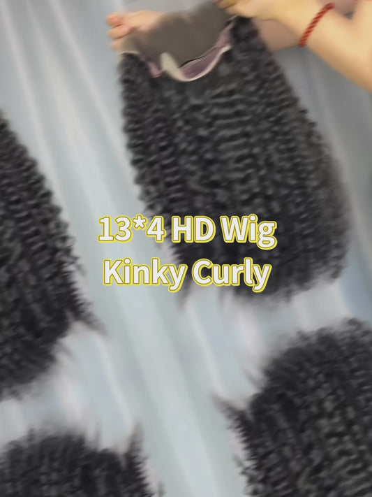 Wholesale Raw Kinky Curly Transparent Lace Wig – 13x4, 13x6 Frontal & 2x6–7x7 Closure, Double Drawn 100% Human Hair, Natural Thick & Soft for Black Women