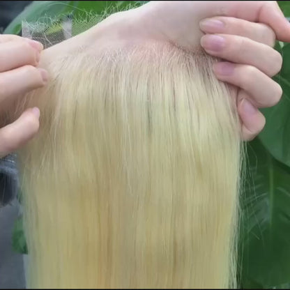 Wholesale 613 Straight HD Transparent Lace Frontal & Closure – Small Knots, 100% Raw Human Hair