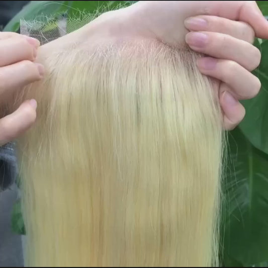Wholesale 613 Straight HD Transparent Lace Frontal & Closure – Small Knots, 100% Raw Human Hair