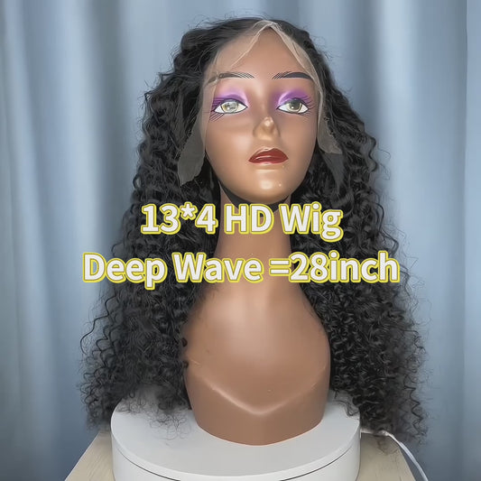 Wholesale Deep Wave HD Lace Wig – Frontal (13x4, 13x6) & Closure (2x6–7x7), Highest Quality Raw Vietnamese/Indian Human Hair, Double Drawn for Salons & Stylists