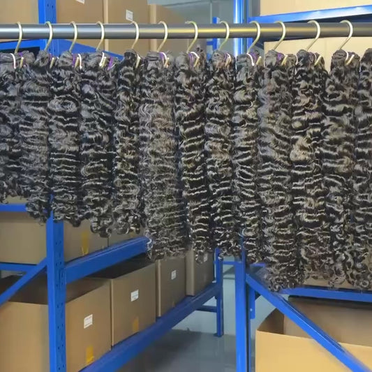 Wholesale Raw Burmese Curly Human Hair Bundles – Double Drawn, 100% Raw Hair for Wig Making & Salons & UCharminghair
