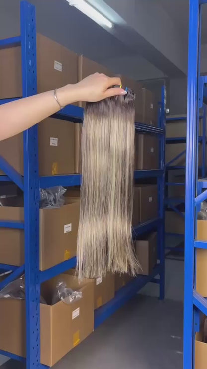 Top Raw A+ Pro Highlight Straight Human Hair Bundles – 16–28 Inch