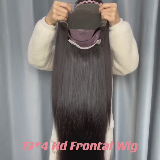 Raw Straight HD Lace Frontal (13x4, 13x6) & Closure (2x6, 4x4, 5x5, 6x6, 7x7) Wig – 100% Human Hair