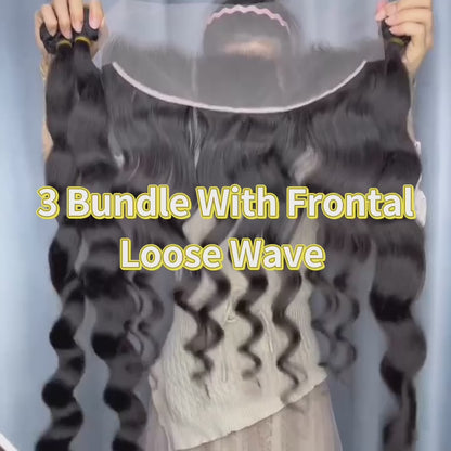 Wholesale Raw Loose Wave HD Lace Frontal & Closure – Transparent, Small Knots, Soft Natural Virgin Human Hair for Salons & Stylists