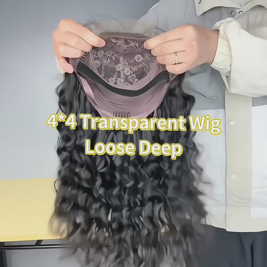 Raw Loose Deep Transparent HD Lace Wig – 13x4, 13x6, 360 Frontal & 4x4–7x7 Closure, Top Raw A+ 100% Human Hair