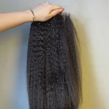 Kinky Straight HD Lace Frontal & Closure – Transparent, Small Knots, Raw  Hair for Custom Wig Making
