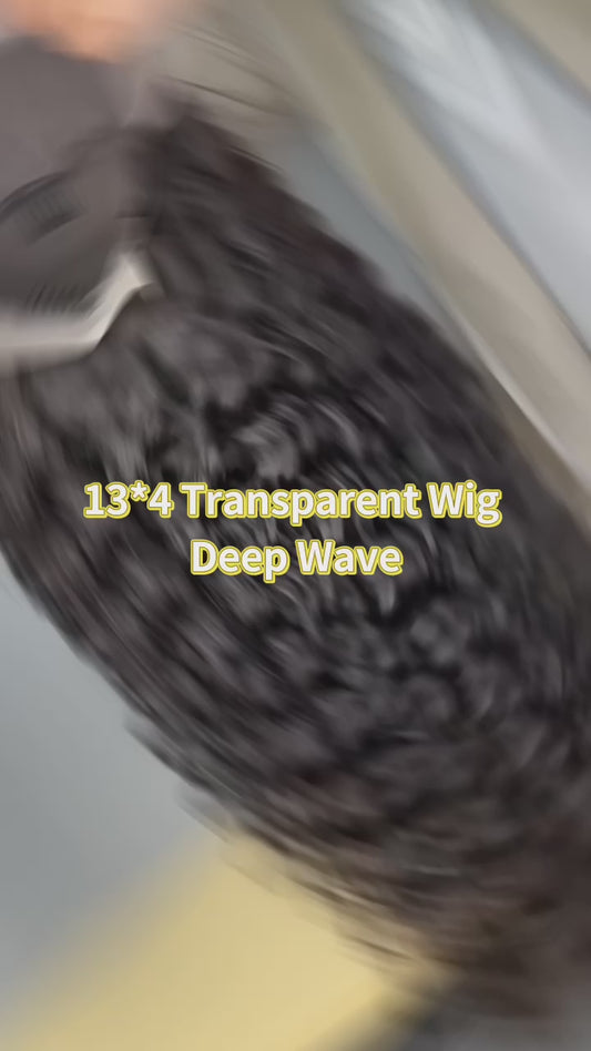 Wholesale Raw Deep Wave Transparent Lace Wig – 13x4, 13x6 Frontal & 2x6–7x7 Closure, Thick Double Drawn 100% Human Hair, Natural Curly Look for Black Women