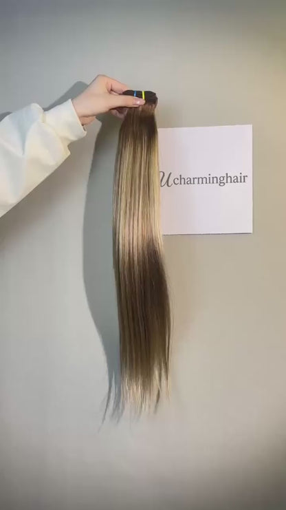 Top Raw A+ Pro Highlight Straight Human Hair Bundles – 16–28 Inch