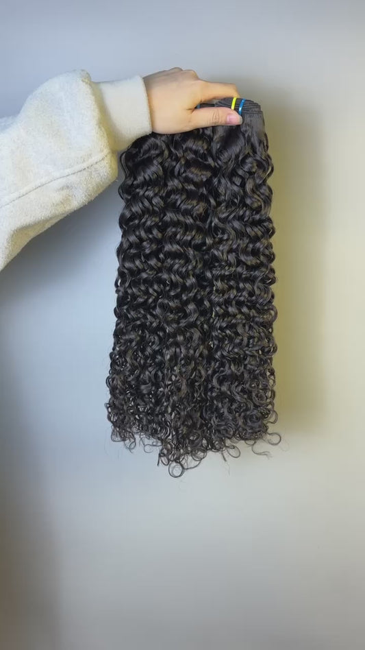 100% Raw Mink Brazilian Human Hair Water Wave Bundles – Wavy & Curly Weft Extensions, Double Drawn, Soft & Natural Look | Exclusive for Black Women & ucharminghair