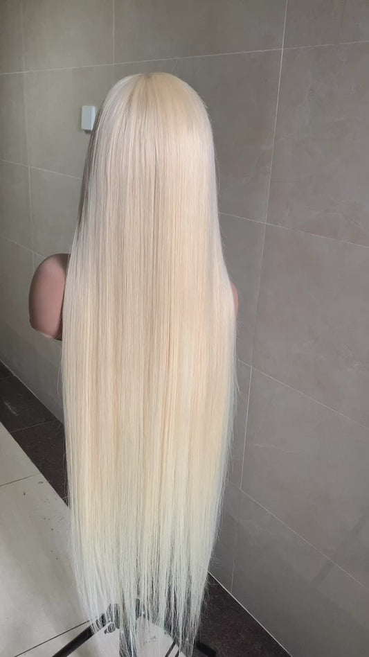 Wholesale 613 transparent lace Wig Straight Frontal  13*4 13*6  and 2*6 4*4 5*5 6*6 7*7 Closure  Wig  100% Human Raw Hair
